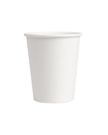 VASO PAPEL BLANCO PARA BEBIDAS 7,5 OZ o 220 Ml (1.000 Uds caja)