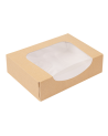 ENVASES SUSHI + VENTANA CAJA KRAFT CON VENTANA 17,5x12x4,5 CM