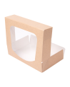 ENVASES SUSHI + VENTANA CAJA KRAFT CON VENTANA 19,7x12x4,5 CM