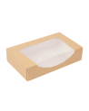 ENVASES SUSHI + VENTANA CAJA KRAFT CON VENTANA 19,7x12x4,5 CM