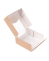 CAJA KRAFT THEPACK CON VENTANA 10x10x4 cm Tamaño Pequeño (400