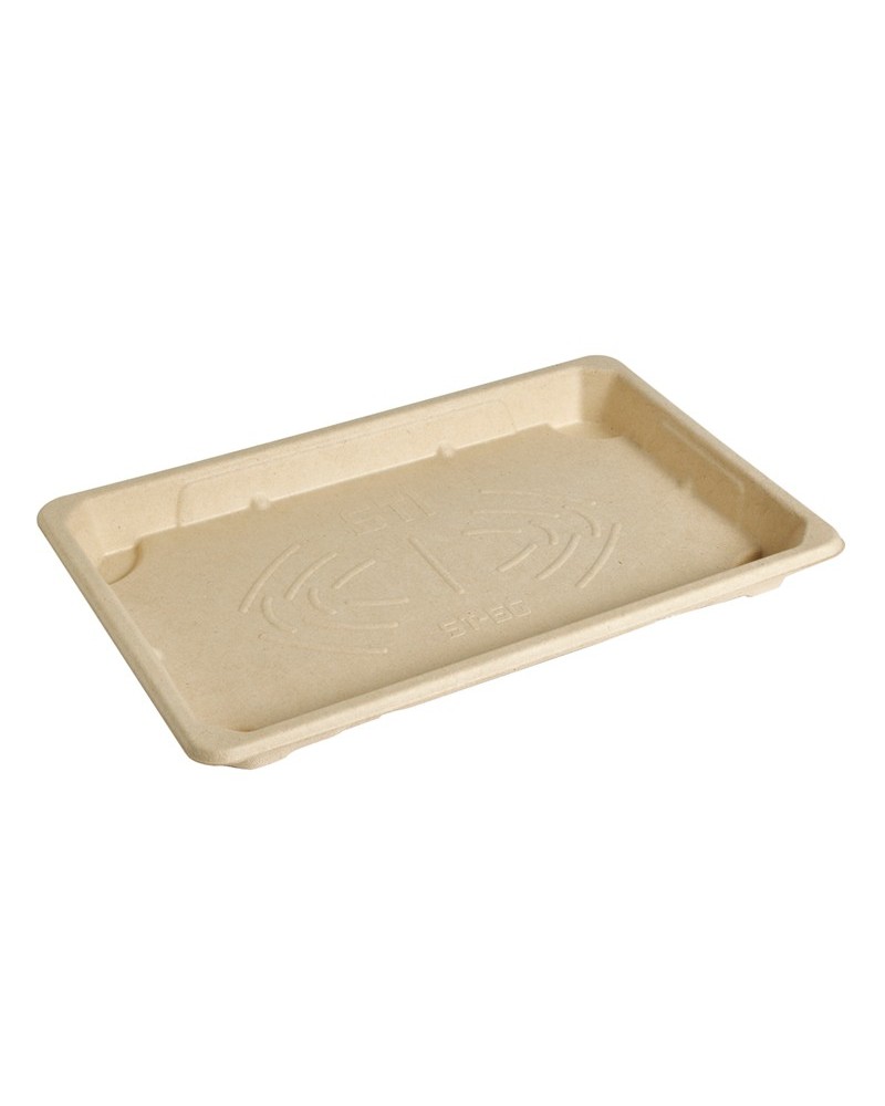 BANDEJA CAÑA DE AZUCAR 24x14,5x2,5 cm COLOR NATURAL (500 Und