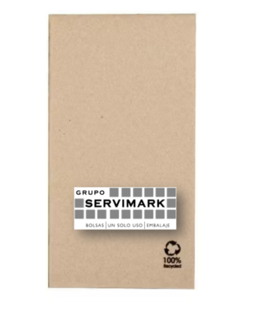 Servilleta personalizada 2 capas 40x40 plegada a 1 color