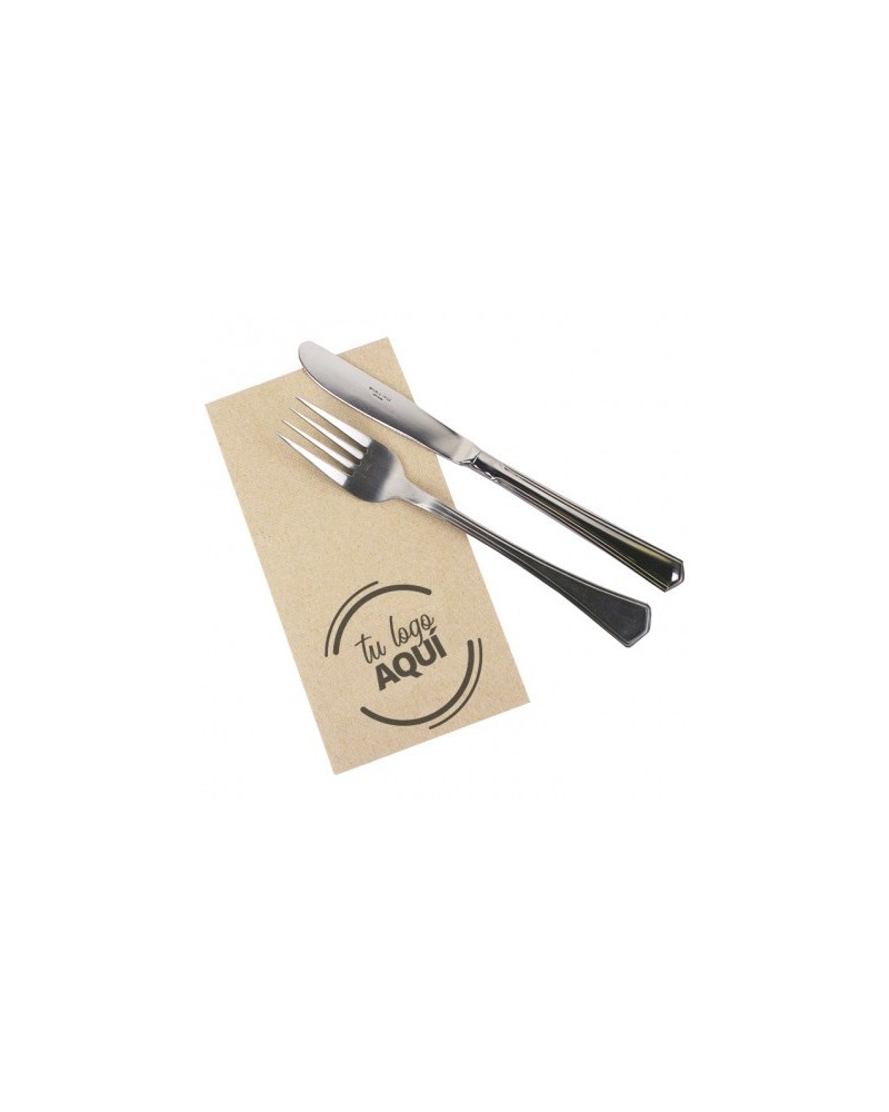 Servilleta personalizada 2 capas 40x40 plegada a 1 color