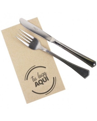 Servilleta personalizada 2 capas 40x40 plegada a 1 color