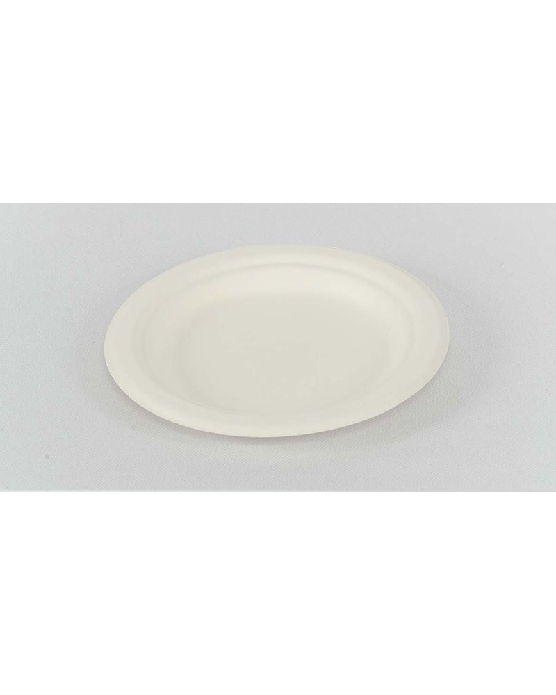 PLATO CAÑA DE AZUCAR 15 cm BLANCO (800 Und Caja)