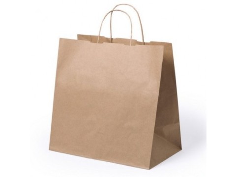 Bolsas de papel con asa rizada | Desechables y personalizables