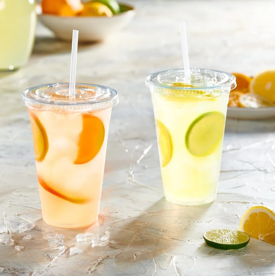 vasos pet tapa plana